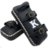 Kick Pads K Brand K-KKP Black Double Strap Muay Thai Boxing
